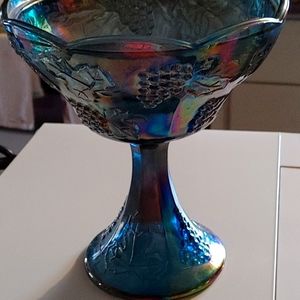 Carnival Glass pedestal dish